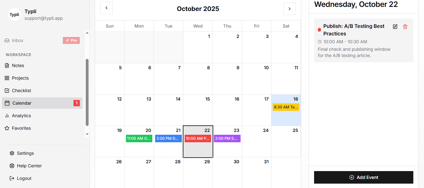 Integrated Calendar